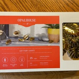 Opalhouse Gold Palm Leaf Fairy Lights 7’10” length